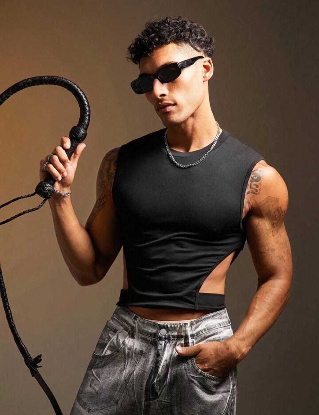 Eclipse Side-Cut Crop Tank Top